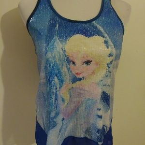 Frozen Elsa Sequined Tank Top Women's